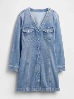 Denim Pocket Mini Dress
