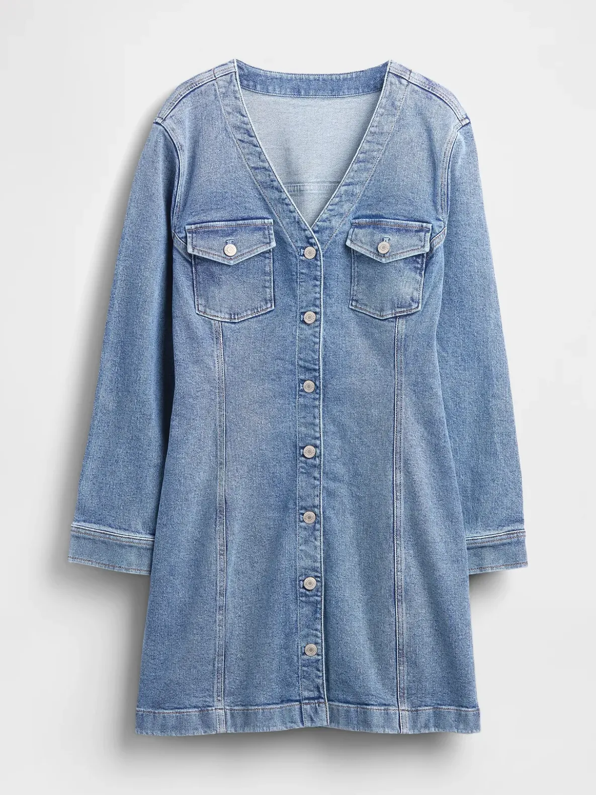 Denim Pocket Mini Dress