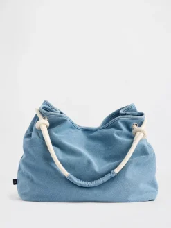 Denim Rope Bucket Bag