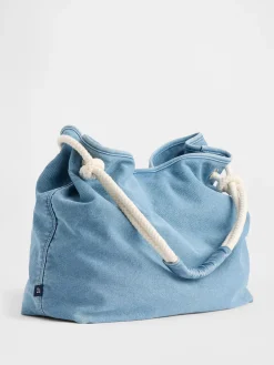 Denim Rope Bucket Bag