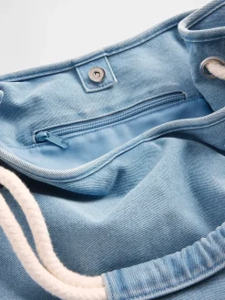 Denim Rope Bucket Bag