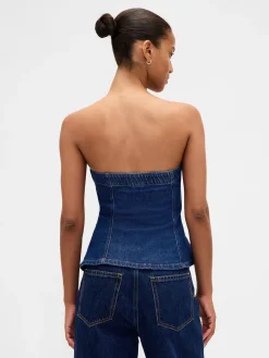 Denim Strapless Vest