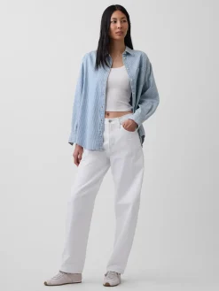 Denim Stripe Big Shirt
