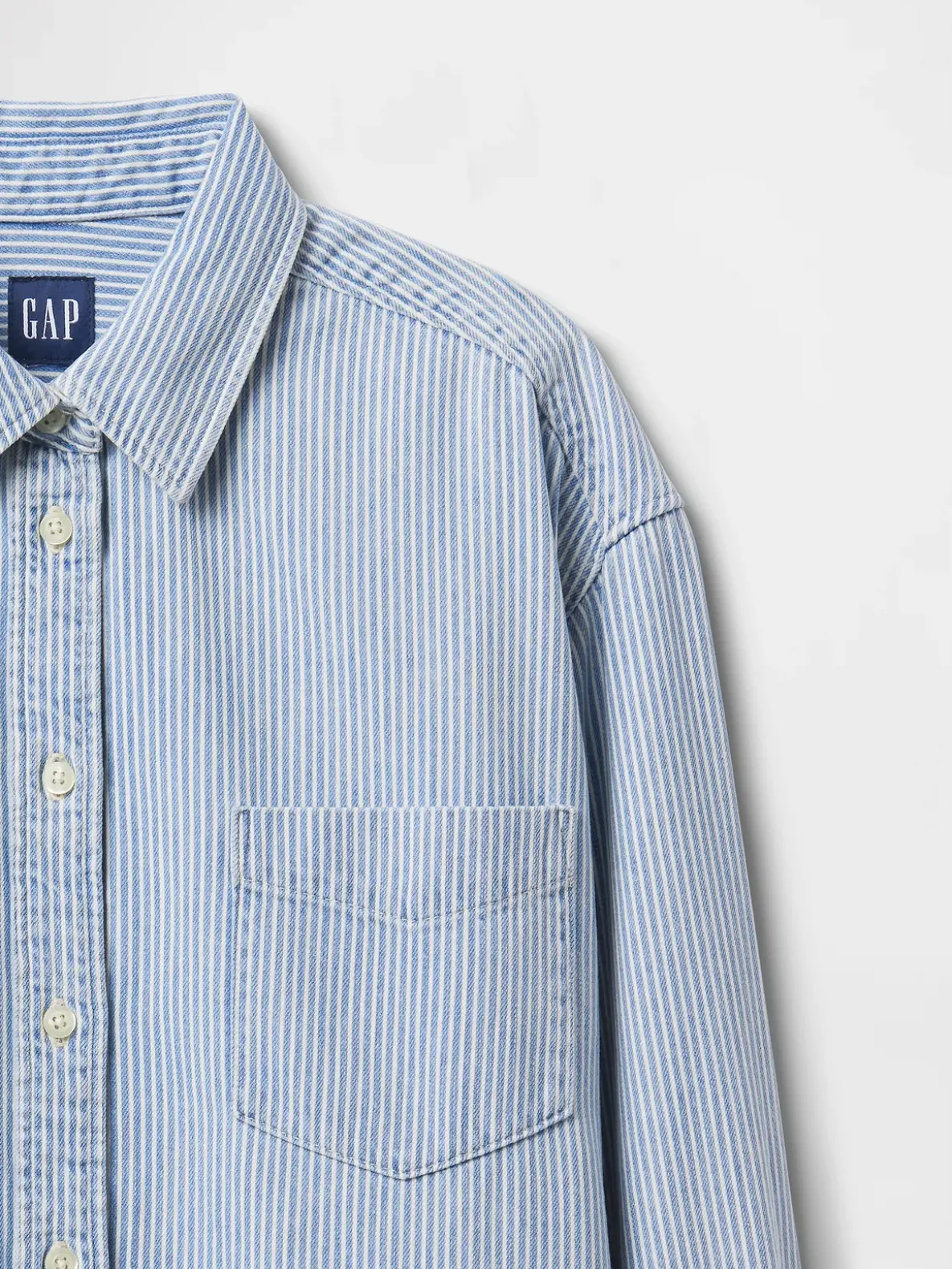 Denim Stripe Big Shirt