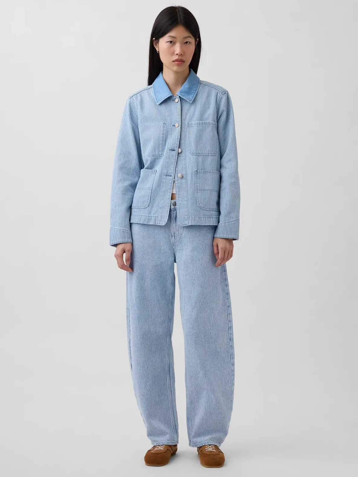 Denim Stripe Chore Jacket