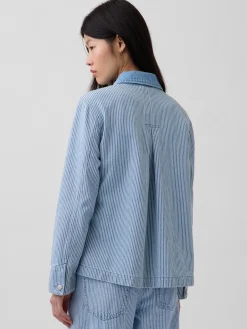 Denim Stripe Chore Jacket
