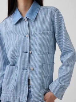 Denim Stripe Chore Jacket