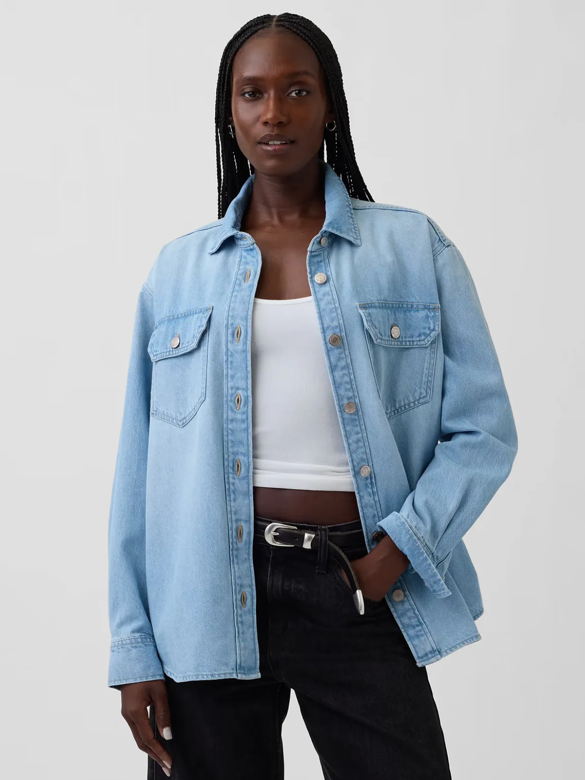 Denim Western Shirt Jacket
