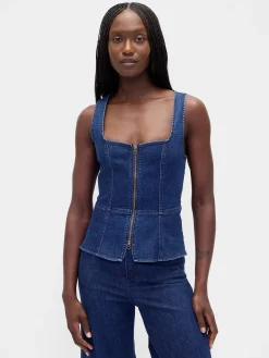 Denim Zip Vest
