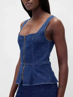 Denim Zip Vest