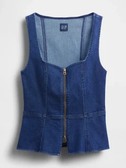 Denim Zip Vest