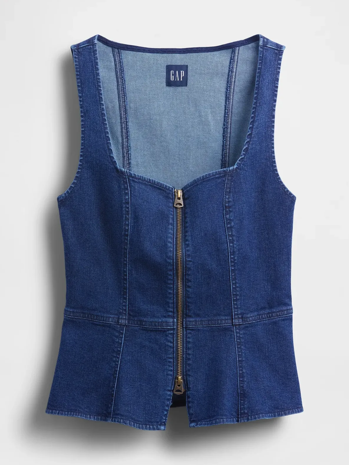Denim Zip Vest