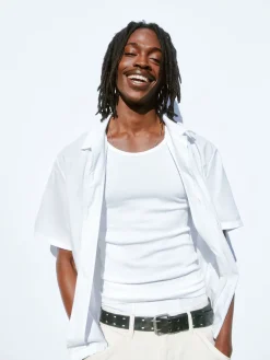 Dobby Relaxed Straight-Hem Shirt