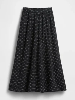 Dotted Voile Maxi Skirt