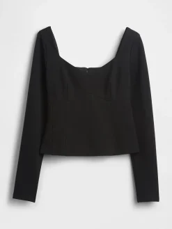 Double Knit Sweetheart Top