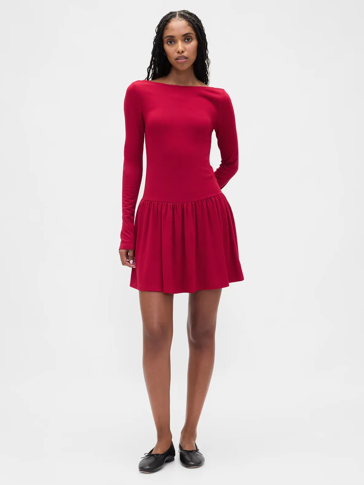 Drop-Waist Mini Dress