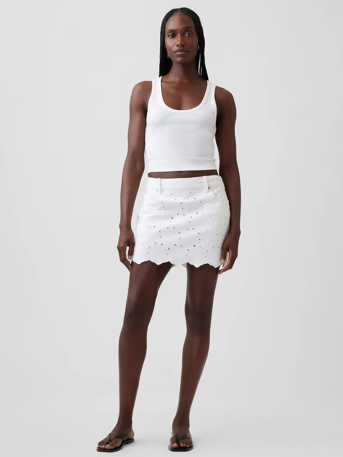 Embroidered Mini Skirt