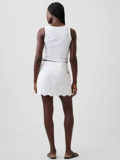 Embroidered Mini Skirt