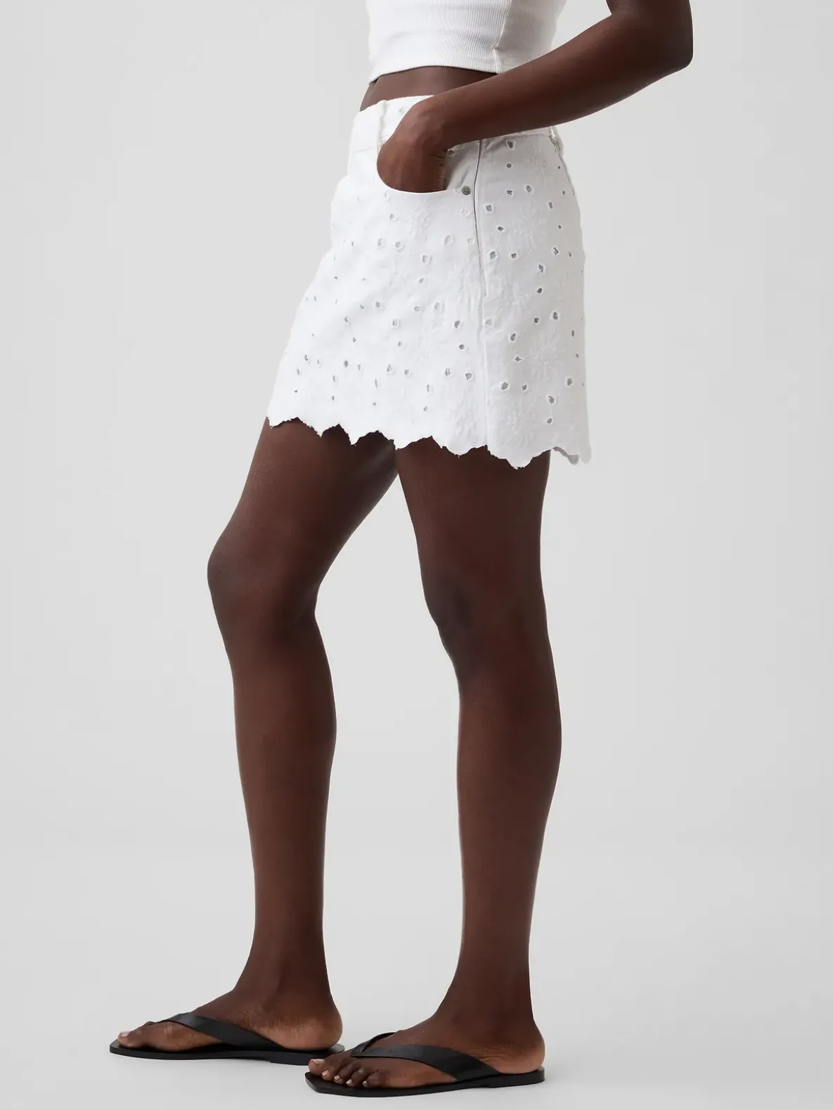 Embroidered Mini Skirt