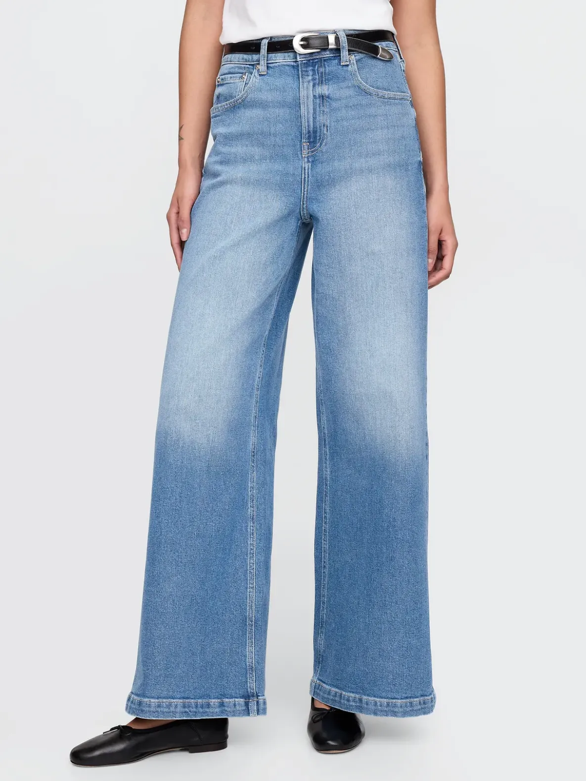 Extra High Rise Stride Wide-Leg Jeans