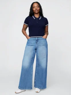 Extra High Rise Stride Wide-Leg Jeans