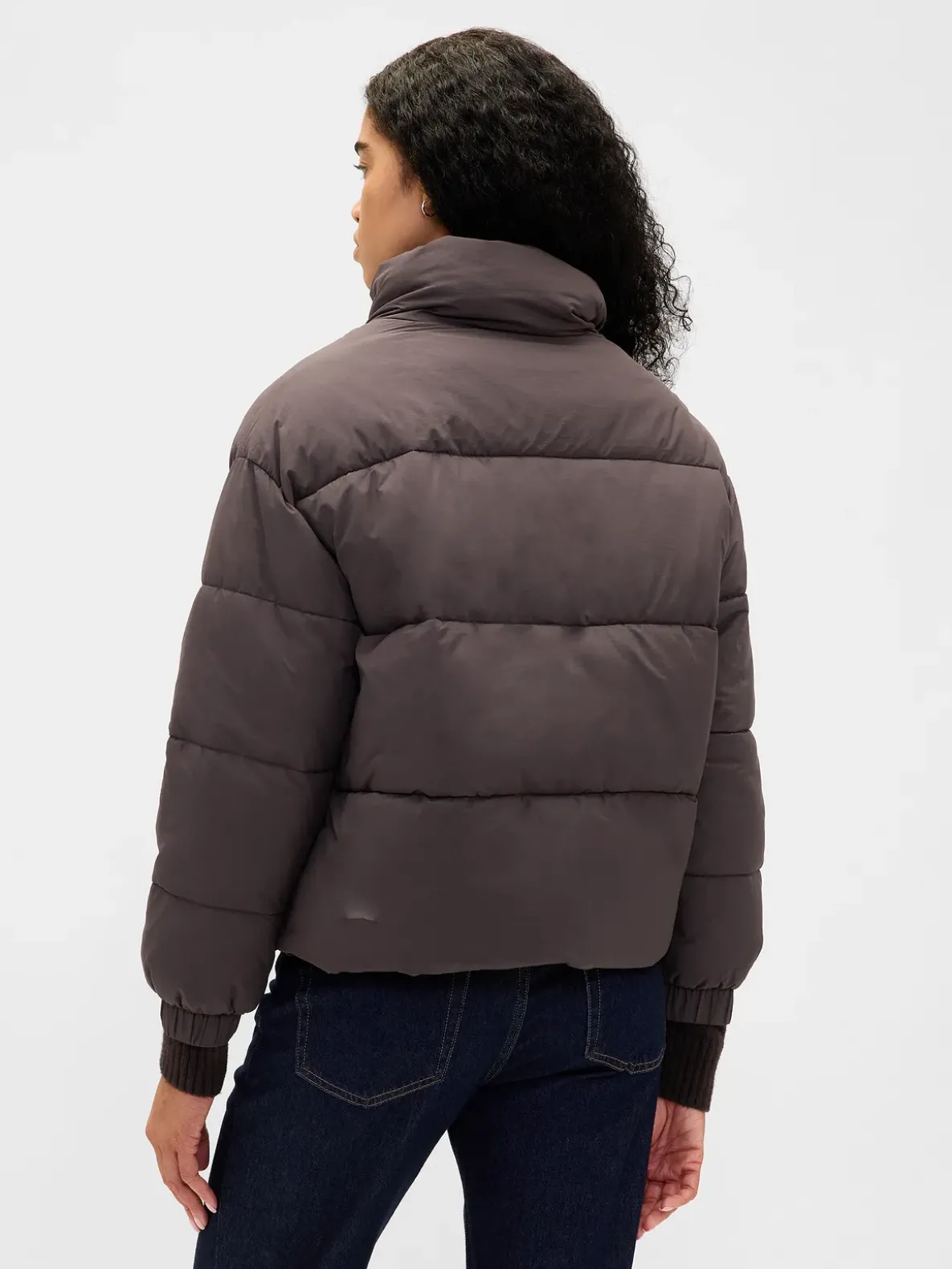 Faux Fur-Trim Puffer Jacket