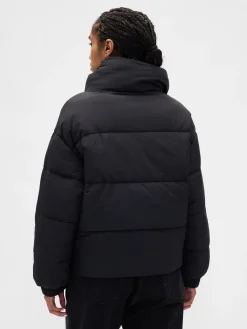 Faux Fur-Trim Puffer Jacket