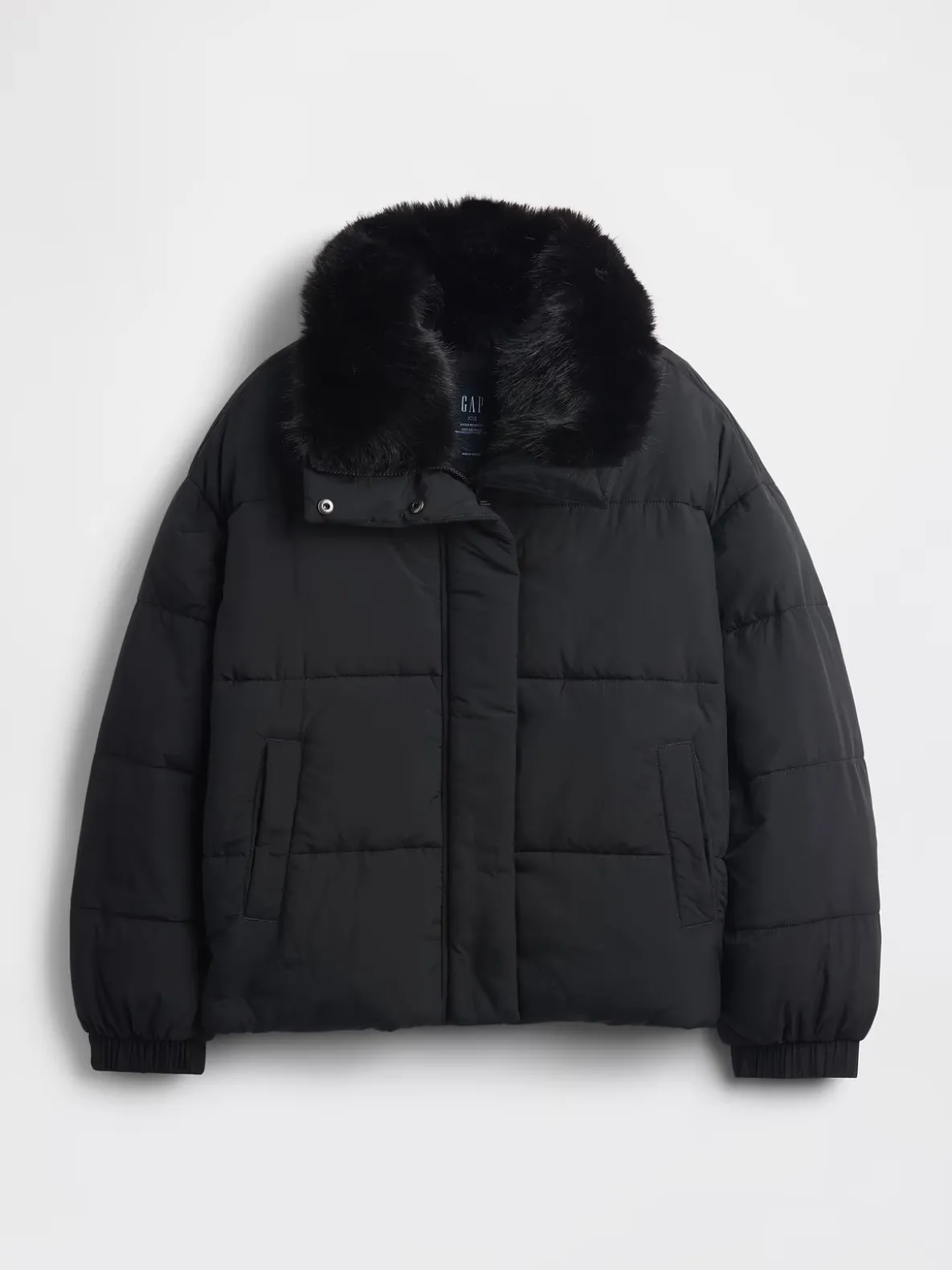 Faux Fur-Trim Puffer Jacket