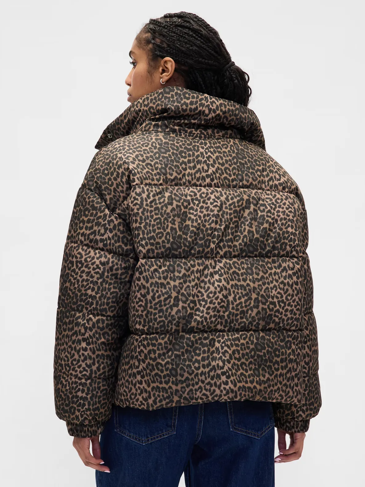 Faux Fur-Trim Puffer Jacket