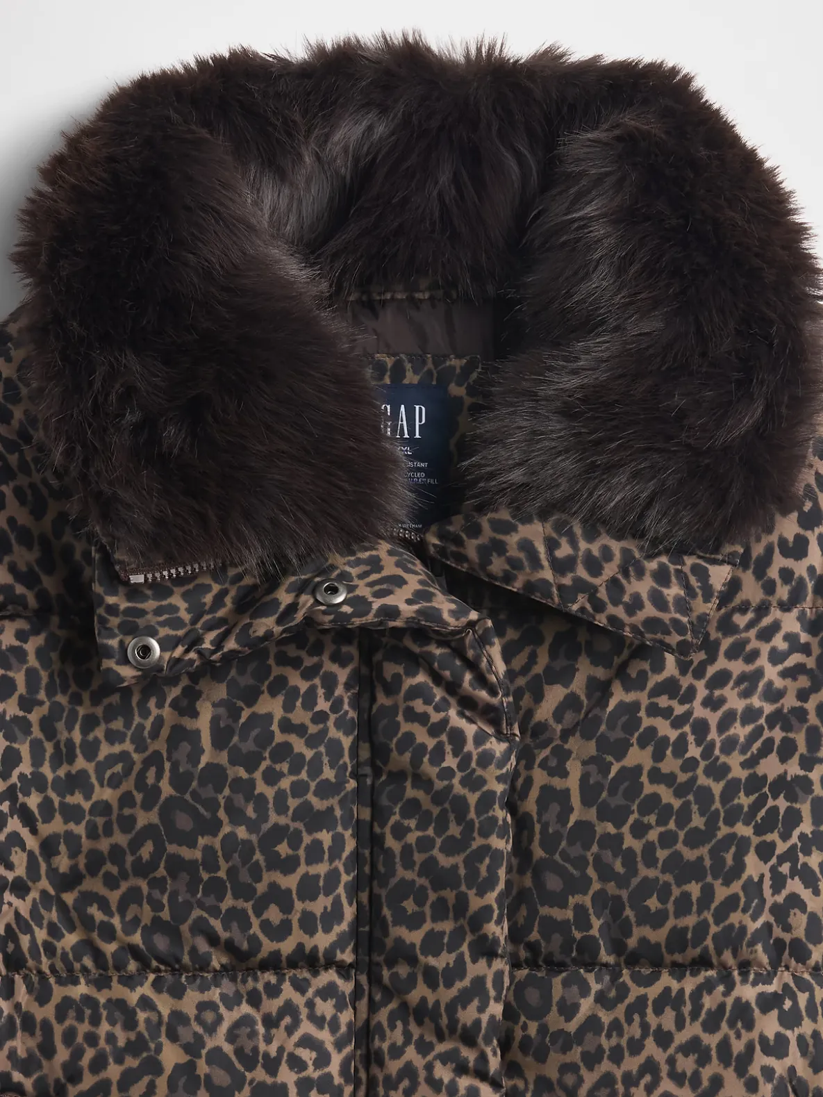 Faux Fur-Trim Puffer Jacket