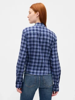 Flannel Fitted Plaid Shirt