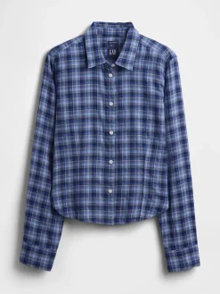Flannel Fitted Plaid Shirt