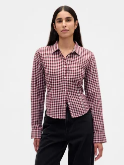 Flannel Fitted Plaid Shirt