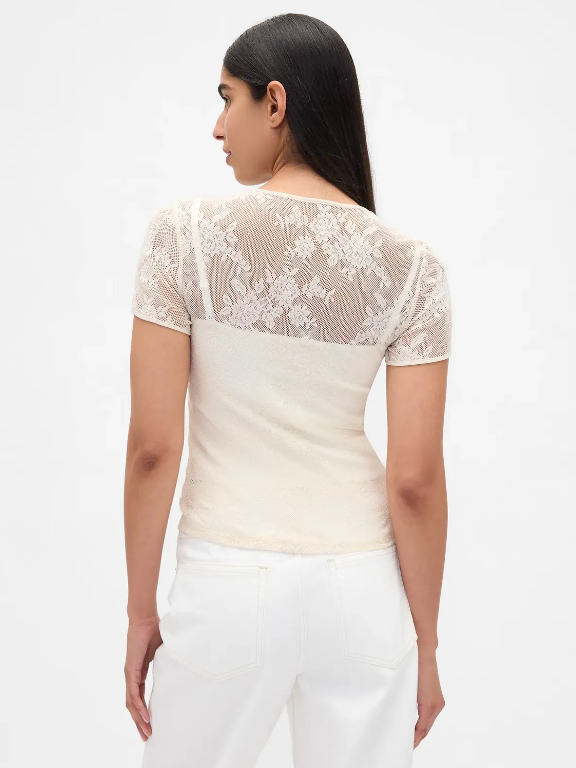 Floral Lace Mesh Top