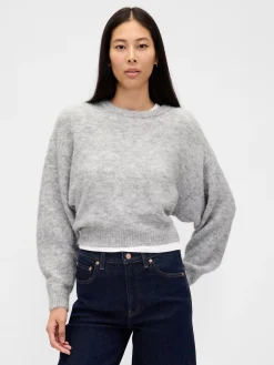 Fuzzy Oversized Crewneck Sweater