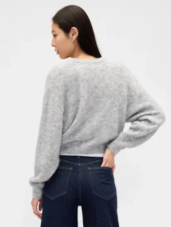 Fuzzy Oversized Crewneck Sweater