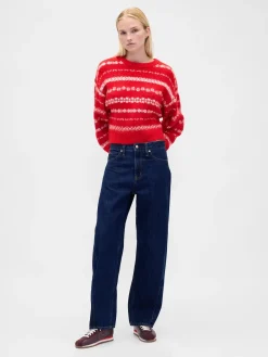 Fuzzy Oversized Crewneck Sweater