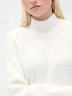 Fuzzy Oversized Turtleneck Sweater