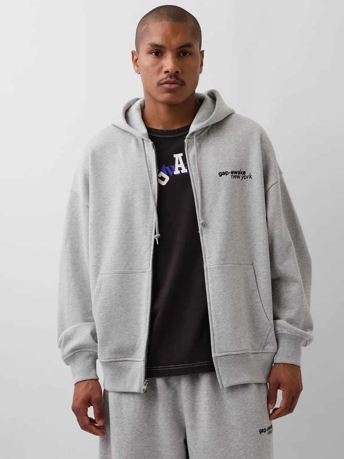 Gap × Awake NY Heavyweight Oversized Logo Zip Hoodie