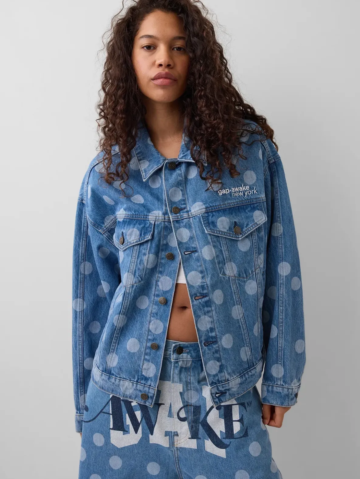 Gap × Awake NY Oversized Dotted Icon Denim Jacket