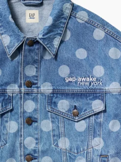 Gap × Awake NY Oversized Dotted Icon Denim Jacket