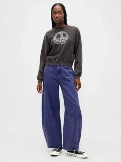 Gap × Disney Tim Burton’s The Nightmare Before Christmas Heavyweight Skull Sweatshirt