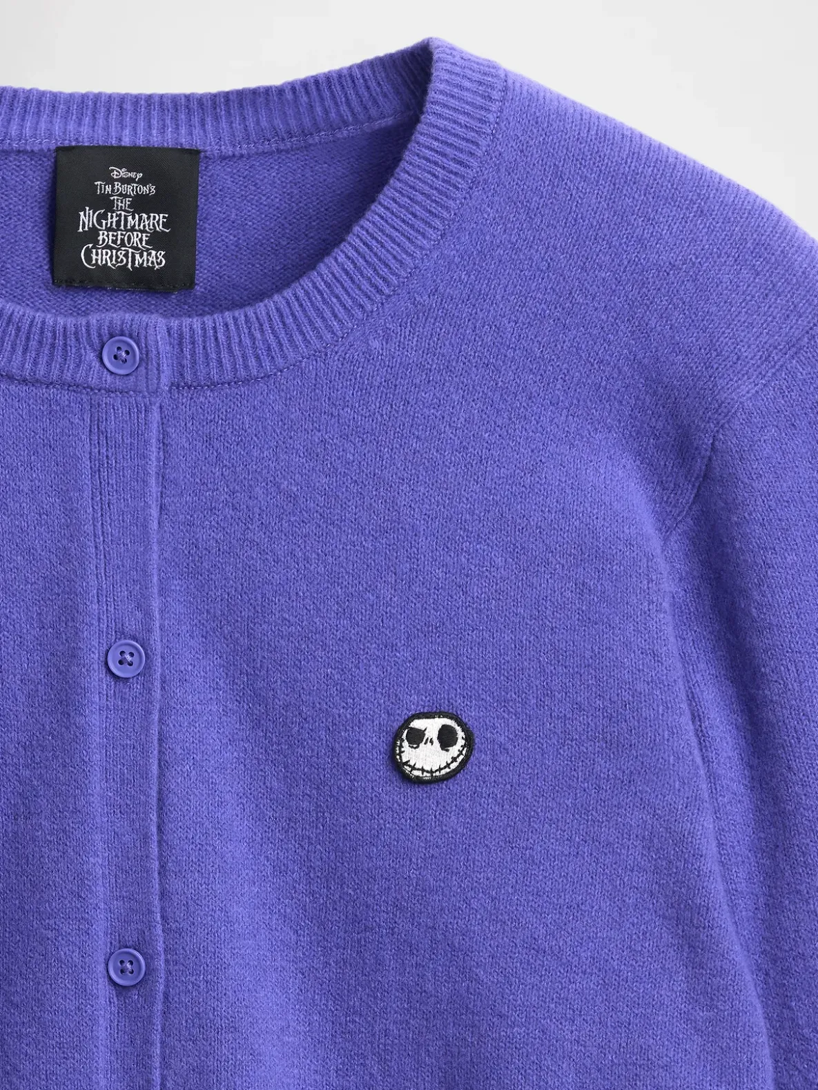 Gap × Disney Tim Burton’s The Nightmare Before Christmas CashSoft Skull Cardigan
