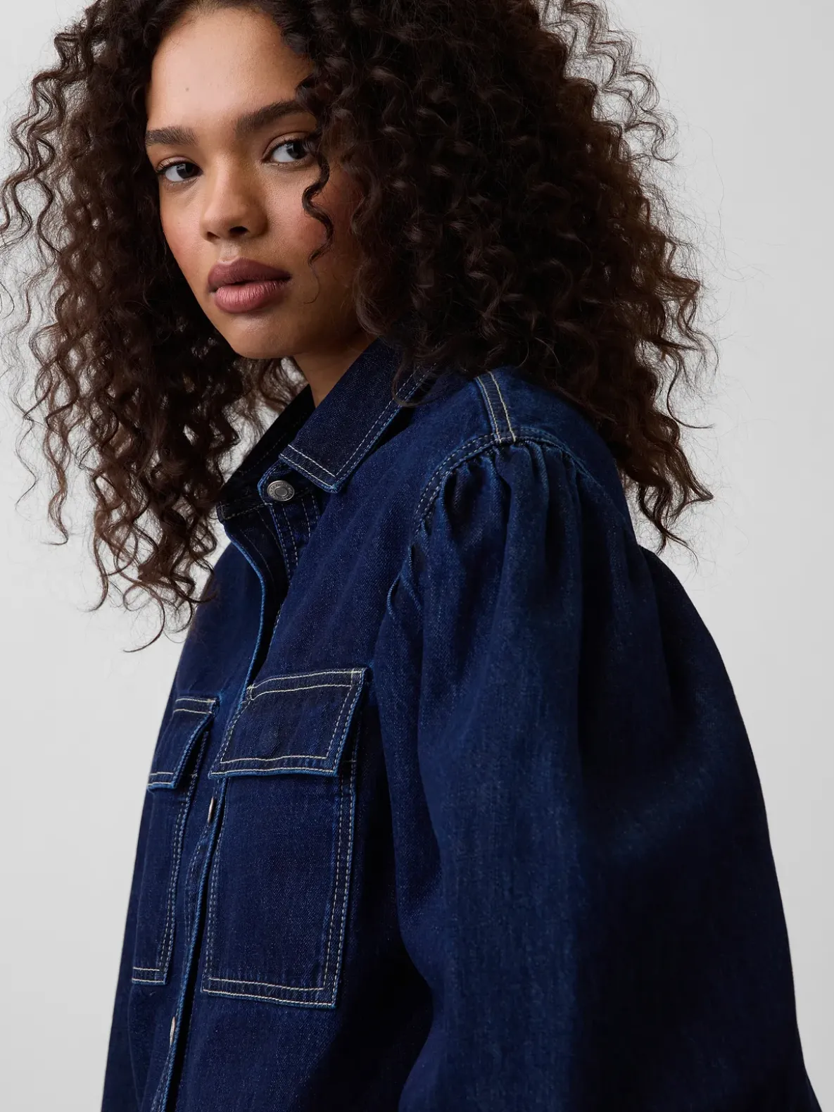 Gap × HFR Balloon-Sleeve Denim Shirt by LaTouché