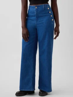 Gap × HFR High Rise Pintuck Stride Wide-Leg Jeans by Atelier Ndigo