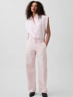 Gap × HFR Low Rise Pink Baggy Barrel Jeans by Nicole Benefield Portfolio