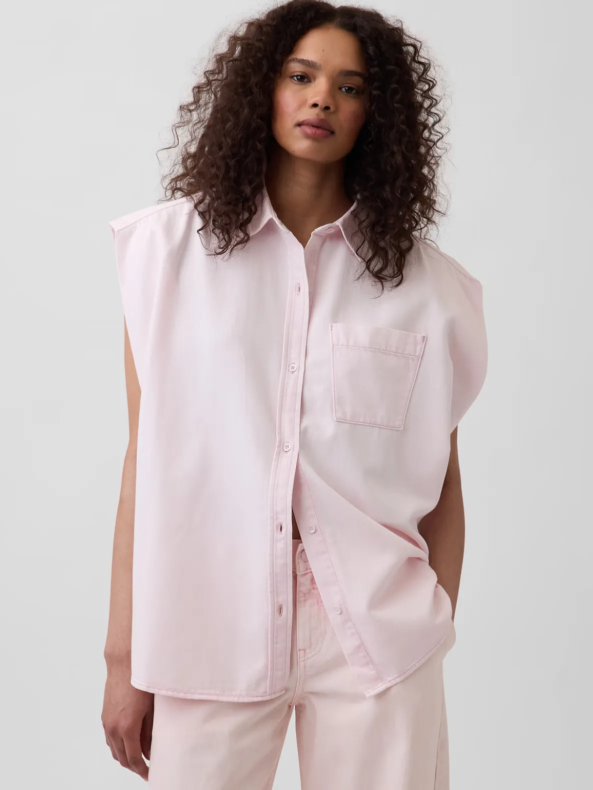 Gap × HFR UltraSoft Denim Wide-Shoulder Shirt by Nicole Benefield Portfolio