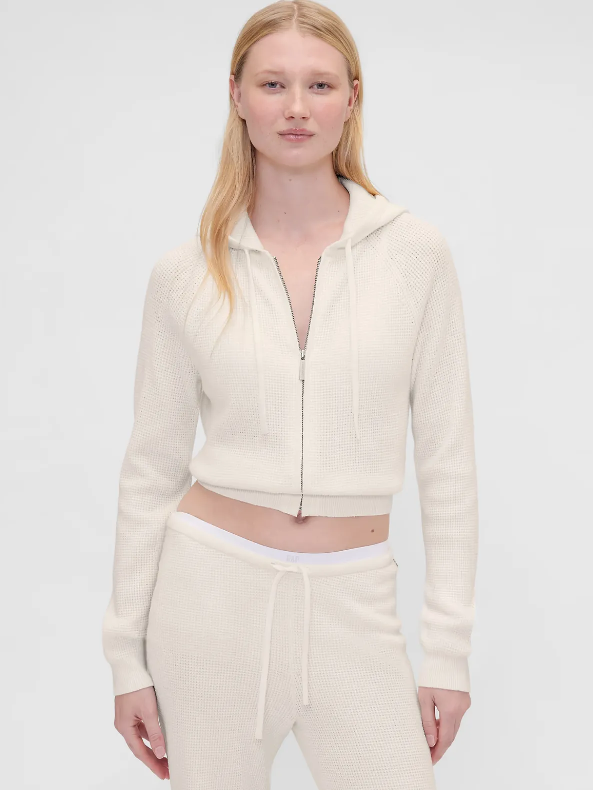 Gap × Summer Fridays CashSoft Waffle Crop Hoodie