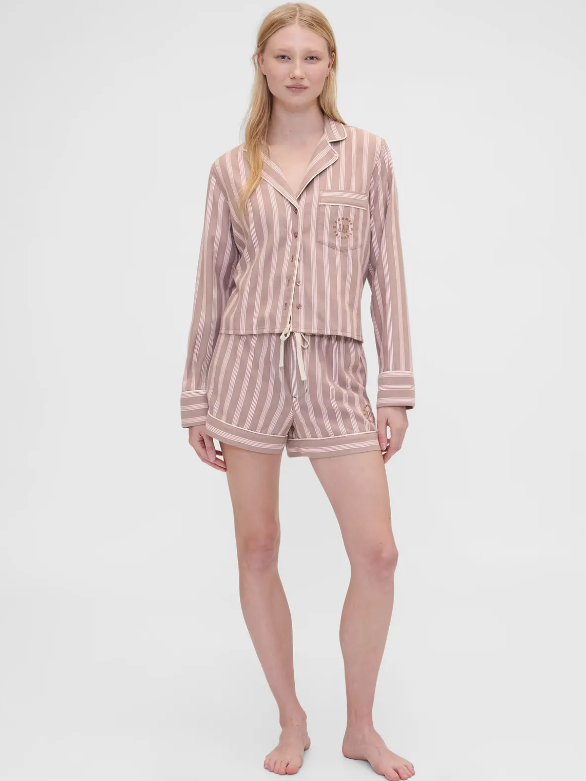 Gap × Summer Fridays Flannel Stripe PJ Boxer Shorts