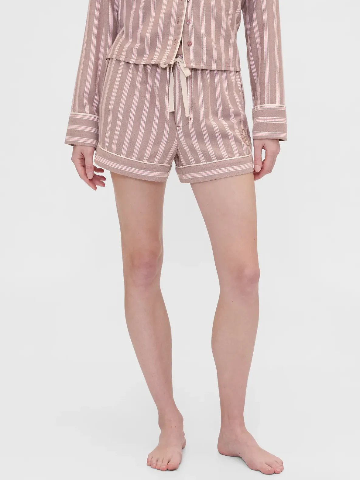 Gap × Summer Fridays Flannel Stripe PJ Boxer Shorts